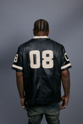 Men's Leather Jersey [Black/Beige]