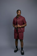 Men's Summer In Milan Set [Burgundy]