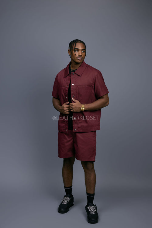 Men's Summer In Milan Set [Burgundy]