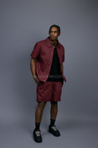 Men's Summer In Milan Set [Burgundy]