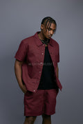 Men's Summer In Milan Set [Burgundy]