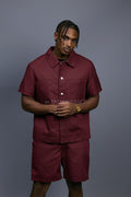 Men's Summer In Milan Set [Burgundy]