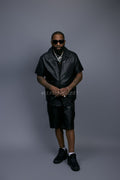 Men's Summer In Miami Leather Shirt And Leo Shorts Set [Leo Shorts]