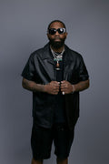 Men's Summer In Miami Leather Shirt And Leo Shorts Set [Leo Shorts]