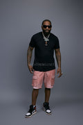 Men's Leather Cargo Shorts [Distressed Colors]