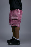 Men's Leather Cargo Shorts [Distressed Colors]