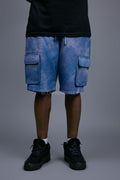 Men's Leather Cargo Shorts [Distressed Colors]