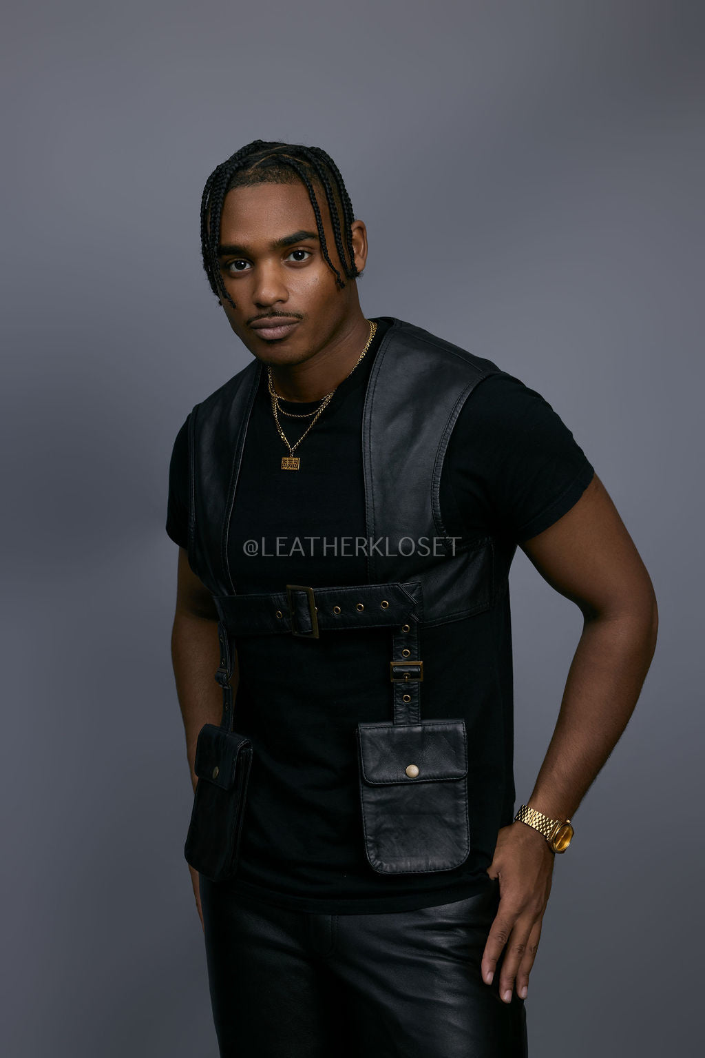 Men's Leather Holster [Black]