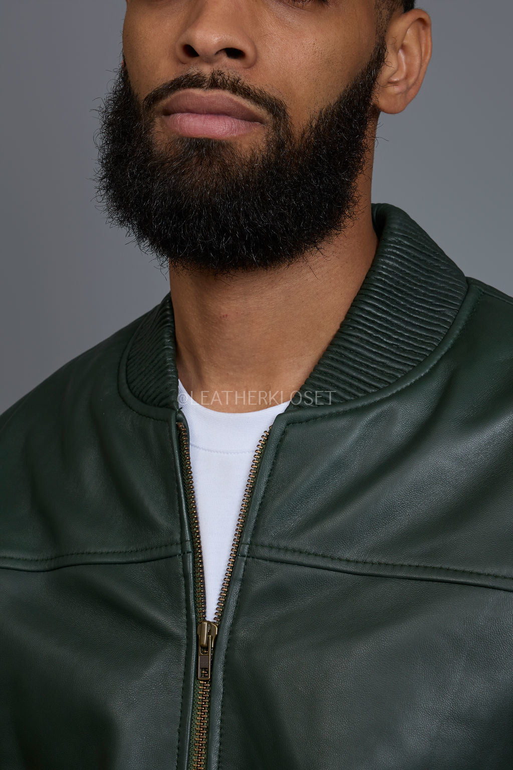 Men's Classic Baseball Jacket Forest Green – LeatherKloset
