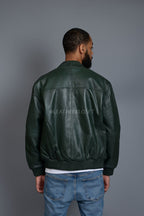 Men's Classic Baseball Jacket Forest Green