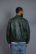 Men's Classic Baseball Jacket Forest Green