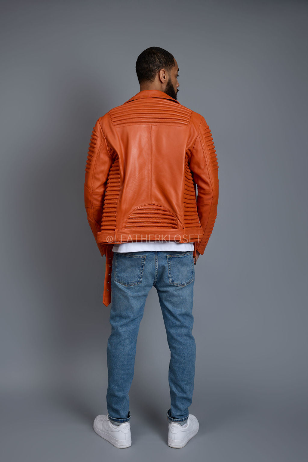 Men's Trey Biker Jacket [Orange]