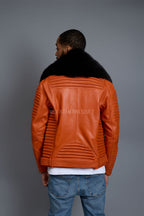 Men's Trey Biker Full Fox Fur Collar [Black Fox]