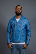 Men's Trey Biker Jacket Distressed Leather