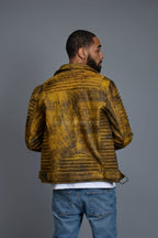 Men's Trey Biker Jacket [Destroyed Yellow]
