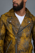 Men's Trey Biker Jacket [Destroyed Yellow]
