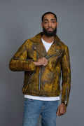 Men's Trey Biker Jacket [Destroyed Yellow]