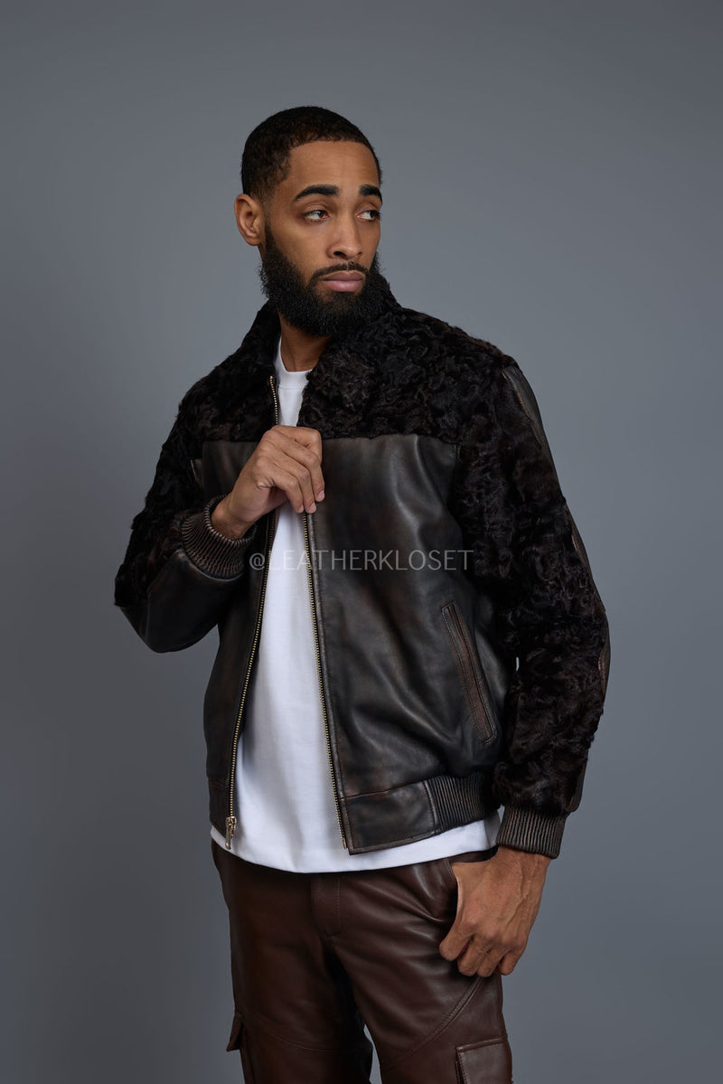 Men's Leather & Persian Lamb Combo 2.0 [Copper]