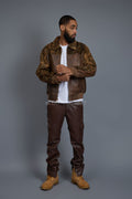 Men's Leather & Persian Lamb Combo 2.0 [Distressed Brown]
