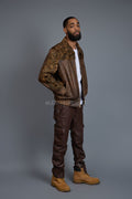 Men's Leather & Persian Lamb Combo 2.0 [Distressed Brown]