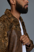 Men's Leather & Persian Lamb Combo 2.0 [Distressed Brown]