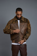 Men's Leather & Persian Lamb Combo 2.0 [Distressed Brown]