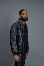 Men's Leather & Persian Lamb Combo 2.0 [Black/Grey]