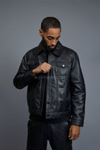 Men's Dylan Jacket Leather [Black/Black]