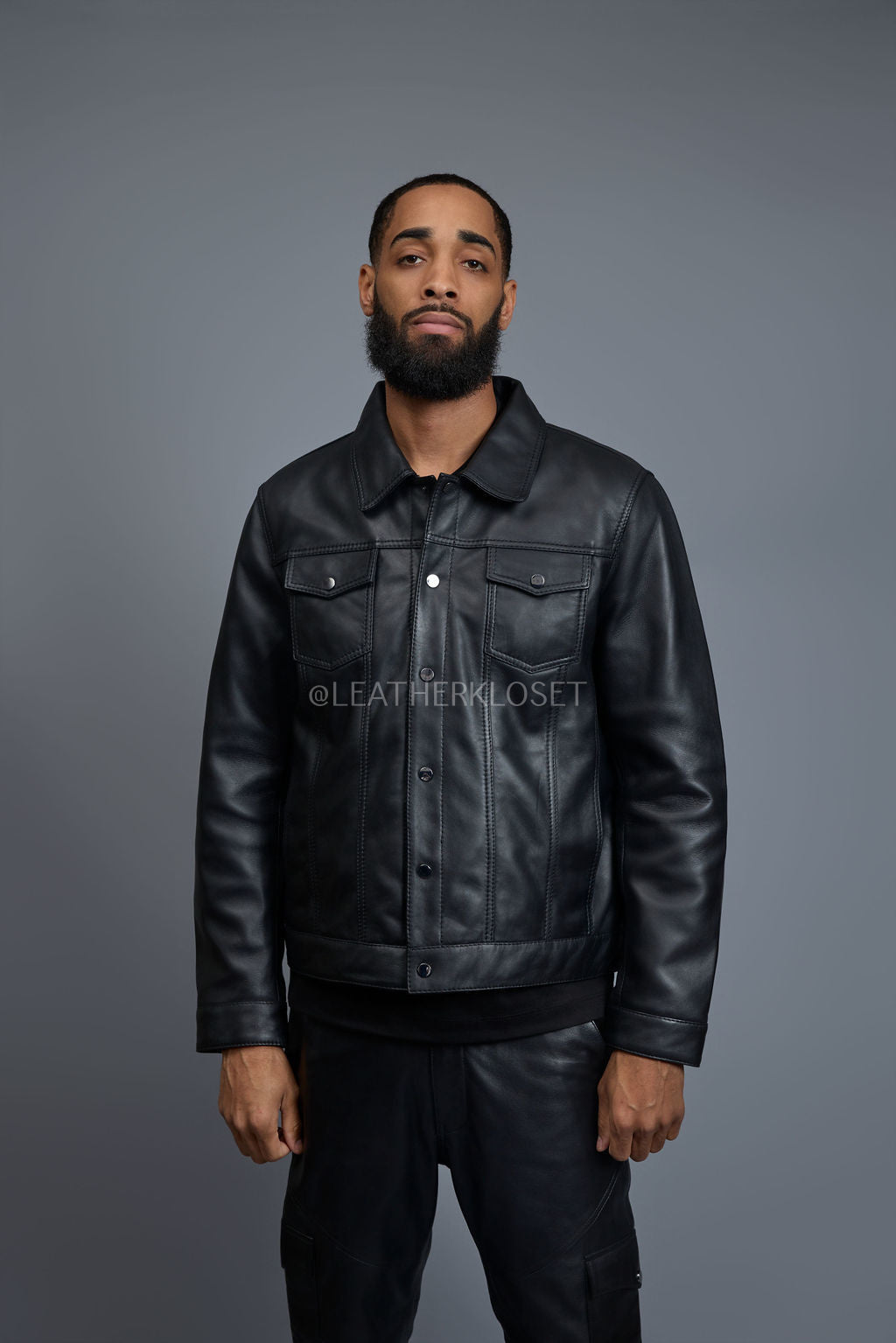 Men's Dylan Jacket Leather [Black/Black]