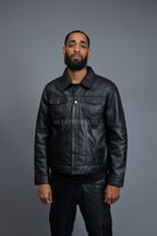 Men's Dylan Jacket Leather [Black/Black]