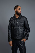 Men's Dylan Jacket Leather [Black/Black]