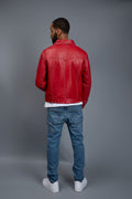 Men's Dylan Jacket Red Leather