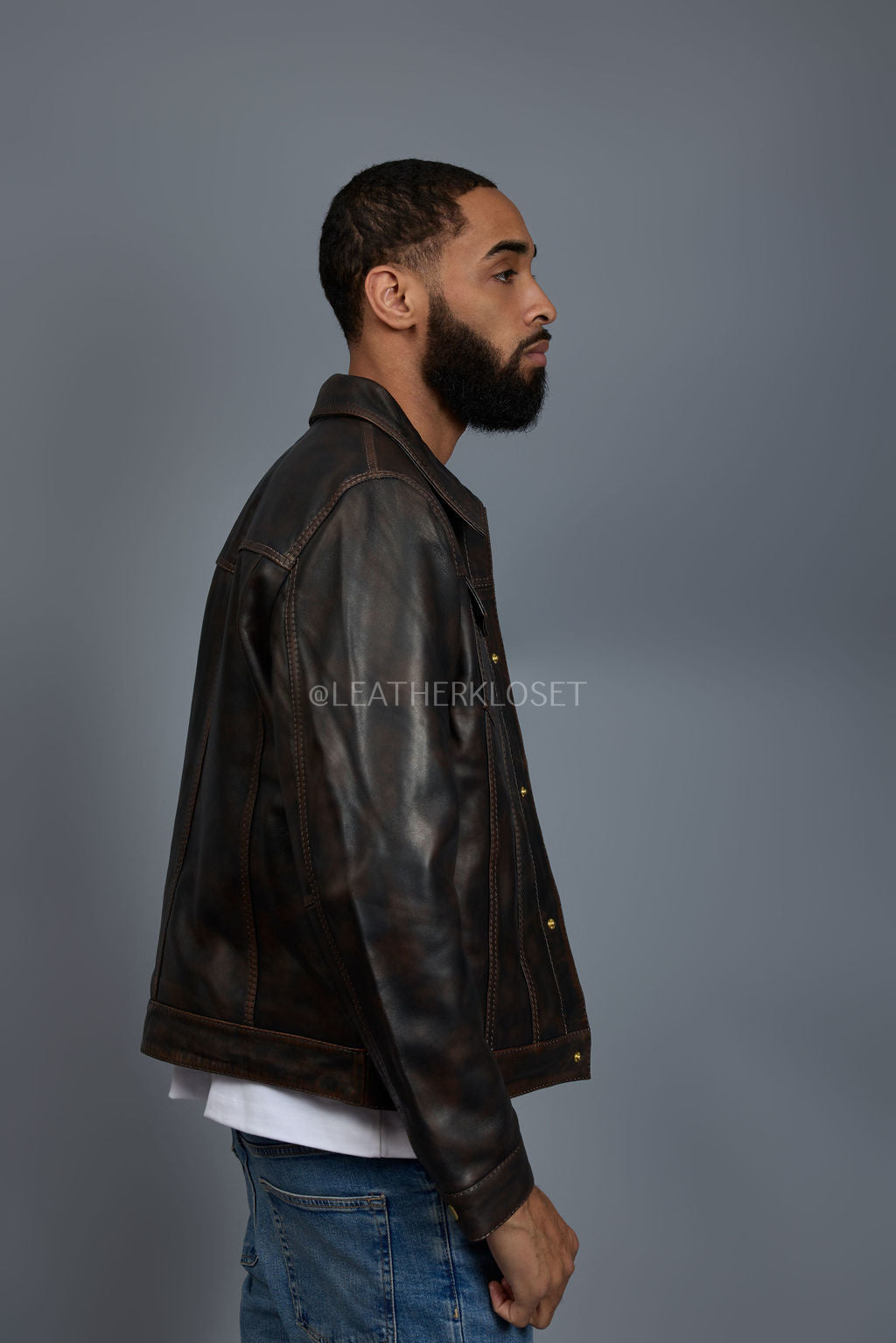 Men's Dylan Distressed Jacket [Brown Copper]