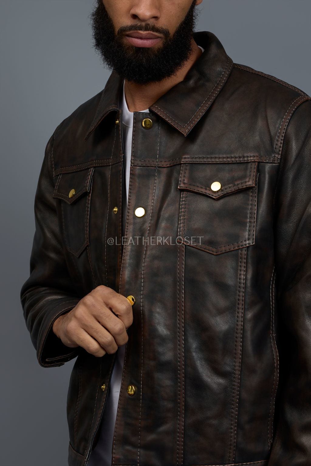 Men's Dylan Distressed Jacket [Brown Copper]
