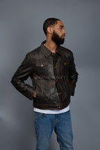 Men's Dylan Distressed Jacket [Brown Copper]