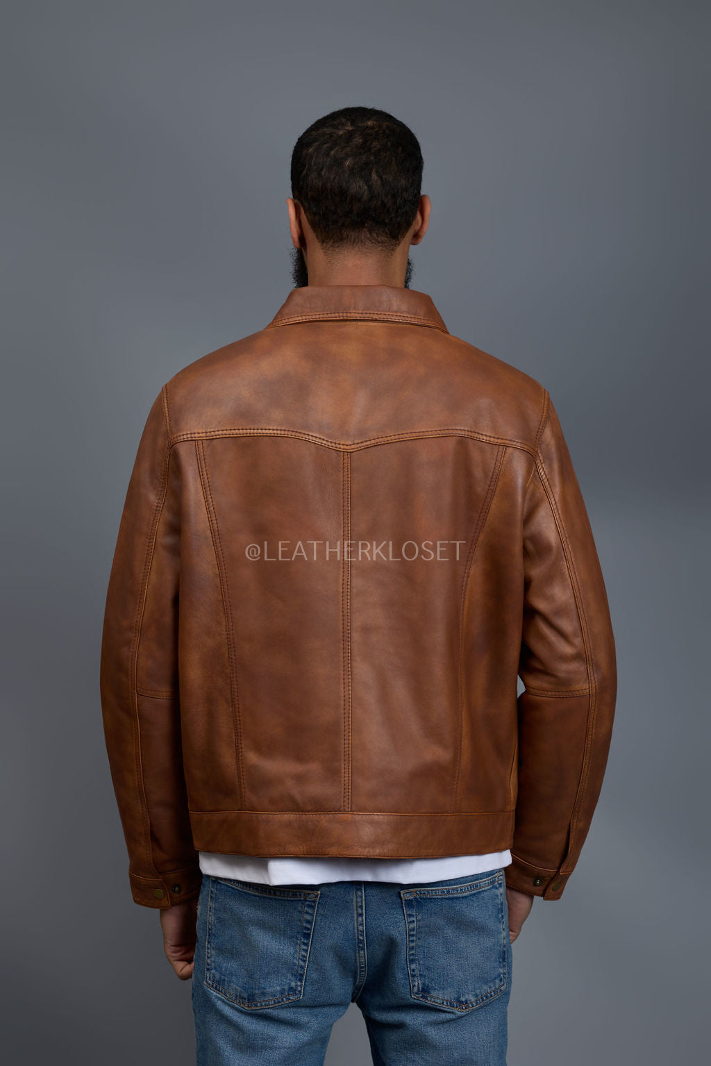 Men's Dylan Leather Jacket [Caramel Crunch]