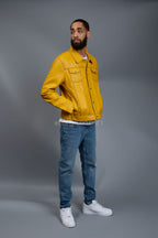 Men's Dylan Jacket Yellow Leather