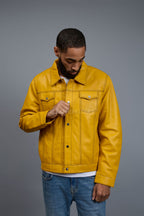Men's Dylan Jacket Yellow Leather