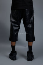 Men's Leather Carpenter Shorts [Black]