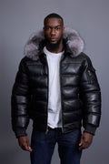 Men’s Aspen Leather Bubble Bomber Jacket
