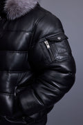 Men’s Aspen Leather Bubble Bomber Jacket