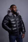 Men’s Aspen Leather Bubble Bomber Jacket