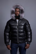 Men’s Aspen Leather Bubble Bomber Jacket