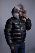 Men’s Aspen Leather Bubble Bomber Jacket