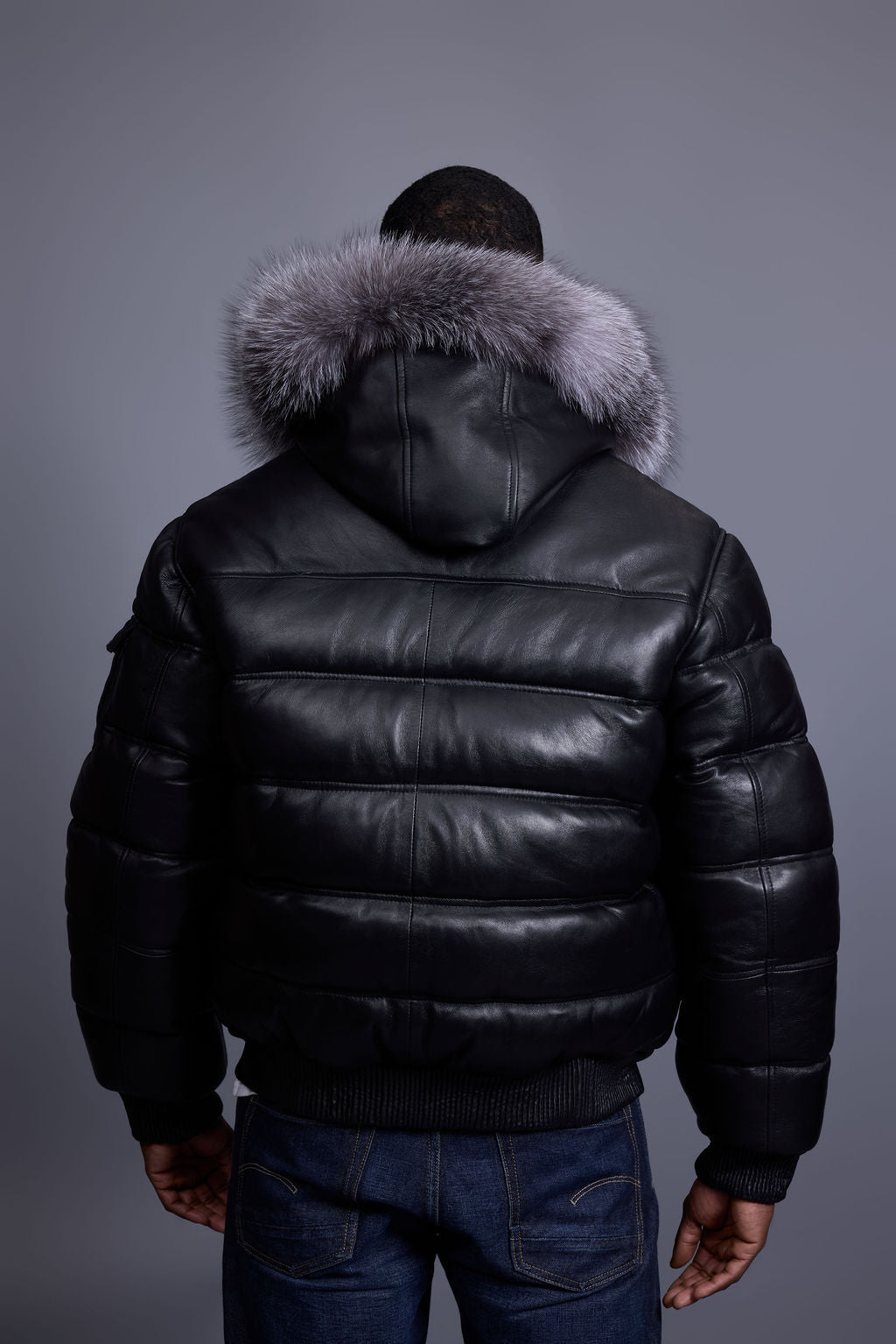 Men’s Aspen Leather Bubble Bomber Jacket