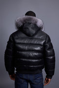 Men’s Aspen Leather Bubble Bomber Jacket