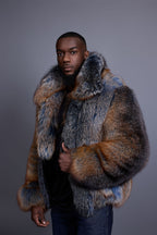 Men's Enzo Fox Fur Bomber [Blue Frost]
