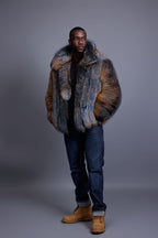 Men's Enzo Fox Fur Bomber [Blue Frost]