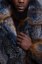 Men's Enzo Fox Fur Bomber [Blue Frost]