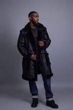 Men's Zeus Shearling Duffle Coat [Black]